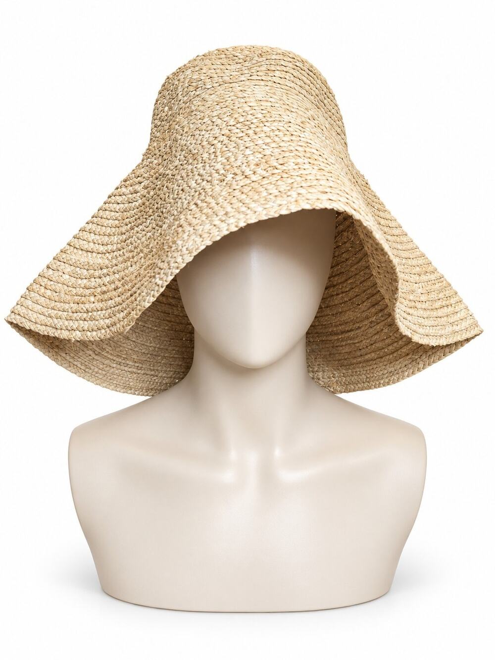 Jacquemus Le Chapeau Valensole Raffia Wide Brim Sun Hat OS Made in Italy